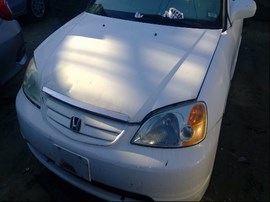 2001 HONDA CIVIC, WHITE, EX, 1.7L, VTEC, AT.  A25055